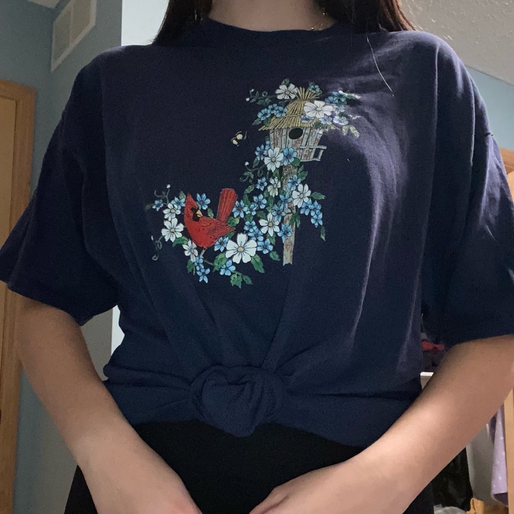 Blue graphic tee
